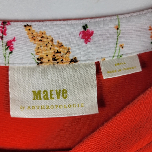 Maeve Bonnie Boatneck Nautical Stripe Button Side 3/4 Sleeve Top - Picture 7 of 10